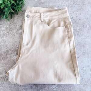 ee:some Tan Wide Leg Crop High Waist Pants Size Large